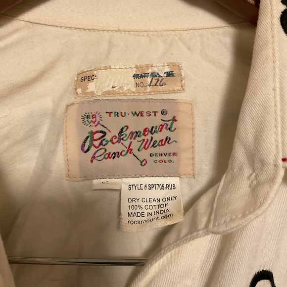 Tru-West Rockmount Ranch Wear Ivory Western Shirt Limited Edition Numbered S - Picture 3 of 11